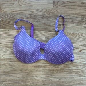 Warners Purple Polka Dot T-Shirt Bra - Women Intimates 36C